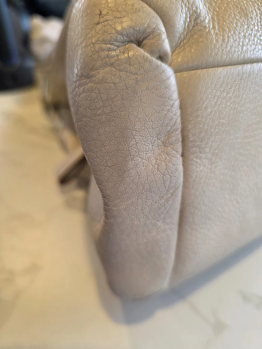 Vintage Coach cream pebbled leather hobo bag slouchy Y2K - Picture 8 of 14